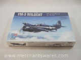 Sealed Hobby Boss FM-2 Wildcat 1:48 Scale Model Kit No. 80330, 2007 Hobby Boss, made in China, 12 oz