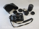 Asahi Pentax K1000 Camera with Takumar Bayonet Lens and Flash, 2 lbs 13 oz