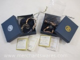 Two The Bradford Exchange Copper Bracelets including Healing Waves and Strength of Amethyst, see