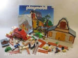 Playmobil Farm Set 3072 and SAM-7X Tractor, see pictures for included pieces, partial box for farm