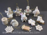 Lenox Snow Pals Set of 12 Ornaments in Original Box, 11 oz