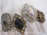Four Adjustable Chunky Rings
