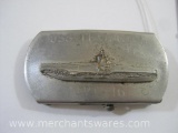 USS Lexington AVT-16 Aircraft Carrier Belt Buckle, 2 oz
