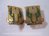 Two US Army D1 714th Tank Battalion Pins, Ite Nobiscum