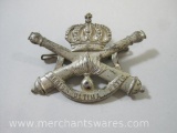 WWII Era Belgium Royal Artillery Officer Beret Badge