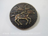 Large Vintage Horse Racing Button