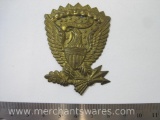 Civil War Era US Union Hardee Eagle Hat Insignia, Jefferson Davis A/F