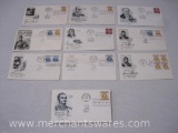 First Day Covers of Prominent People includes Benjamin Franklin, Jose de San Martin, Thomas G.