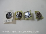 Four US Army 124th Evacuation Hospital Crest Pins