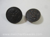 Two WWI Great Seal Eagle Buttons, Austin Co Providence RI
