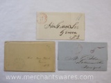 Stampless Covers from Boston, Nunda Valley N.Y., Lewiston N.Y including Letter from 1854