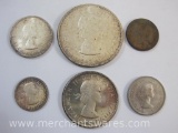 1964 Canadian Coin Set including Silver Dime, Quarter, Half Dollar and Dollar Coins