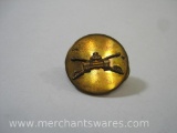 Brass Military Armored Calvary Tank/Crossed Swords Pin/Collar Insignia