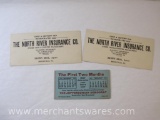 Vintage Advertising Ink Blotters including The Jeffersonian Democrat and The North River Insurance