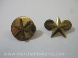 Brass Military Star and Air Defense Artillery Collar Insignia