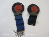 Two Antique Fraternal Order of Sons of St. George Ribbons including Past President and More