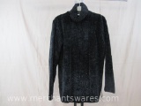 Function and Future FNF Jeans Bright Chenille Turtleneck Sweater with Sparkles, in black Size 3XL