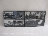 Two Framed WWII German Military Photo Collages including Hitler and more, 1 lb 12 oz