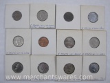 Twelve Assorted Canadian Coins, including nickel and steel nickels and more