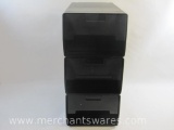 Three Stackable Stamp Collecting Plastic Filing Drawers