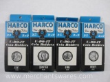 Four Boxes of Harco Blue Ribbon U-Do-It Coin Holders: Cent, Nickel, Dime and Quarter Sizes, 12 oz