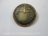 1960s Seals of Justice Libra Horoscope Pin