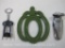 Kitchen Items includes Culinare MagiCan...Auto Can Opener, Winged Corkscrew Opener and Green Metal