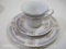 Crescent Fine China Jie Pai Set of Six Tea Cups, Saucers and Lunch Plates