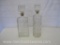 Two Pressed Glass Liquor Decanters