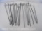 Sixteen Peg Board Hooks, Twelve 12 inch, Four 10 inch