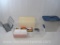 Assorted Office Supplies, including Sterilite File Box, Calculator and More
