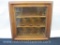 Wood Baseball Shadowbox Display Shelf with Glass Door, approx 16 x 16 inch, 3 inches Deep