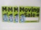 Four Packages of Moving Sale Signs
