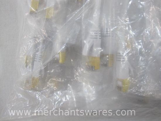 1 Ft CAT7 Plat Ethernet Cables, QTY 24, New
