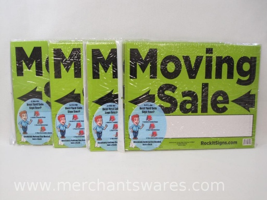 Four Packages of Moving Sale Signs