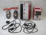 Electric and Component Cords with RCA to RCA 6 foot, 3 Outlet Power Stake, 4-Device Audio/Video