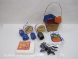 Holiday Decorations include Small Easter Basket, Trick or Treat Candy Bags, Curling Ribbon, Bat