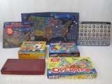 Assorted Board Games including, Operation, Scrabble, M&Ms Counting and More