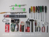 Assorted Hand Tools includes Pliers, Screwdrivers, Sockets, Bungee Cords and more