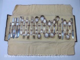 Oneida Community Plate Service for Four Silverplate Flatware Set in Travel/Storage Case