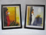 Two Bellet Framed Art Prints, approx 8.75 x 11 inches