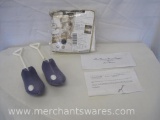 Lori Greiner S/2 Flocked Shoe Stretchers with Expanders, plus Protect-A-Bed King Pillow Protectors,