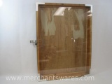 Metal Display Cabinet with Glass Front, approx 24x32 inches, 2.5