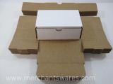 One Dozen Small White Folding Boxes