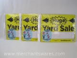 Four Packages of Huge Yard Sale Signs