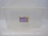 Iris Clear Box Plastic Storage Tote 58.1QT with Lid