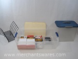 Assorted Office Supplies, including Sterilite File Box, Calculator and More