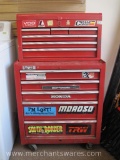 Craftsman Tool Cabinet Combo, 12 Drawer , Wheeled, Red, Mod: 706-65418
