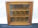 Wood Baseball Shadowbox Display Shelf with Glass Door, approx 16 x 16 inch, 3 inches Deep