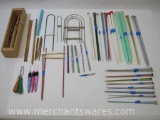 Assorted Crotchet and Knitting Needles, See Photos for Contents